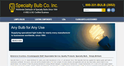 Desktop Screenshot of bulbspecialists.com