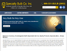 Tablet Screenshot of bulbspecialists.com